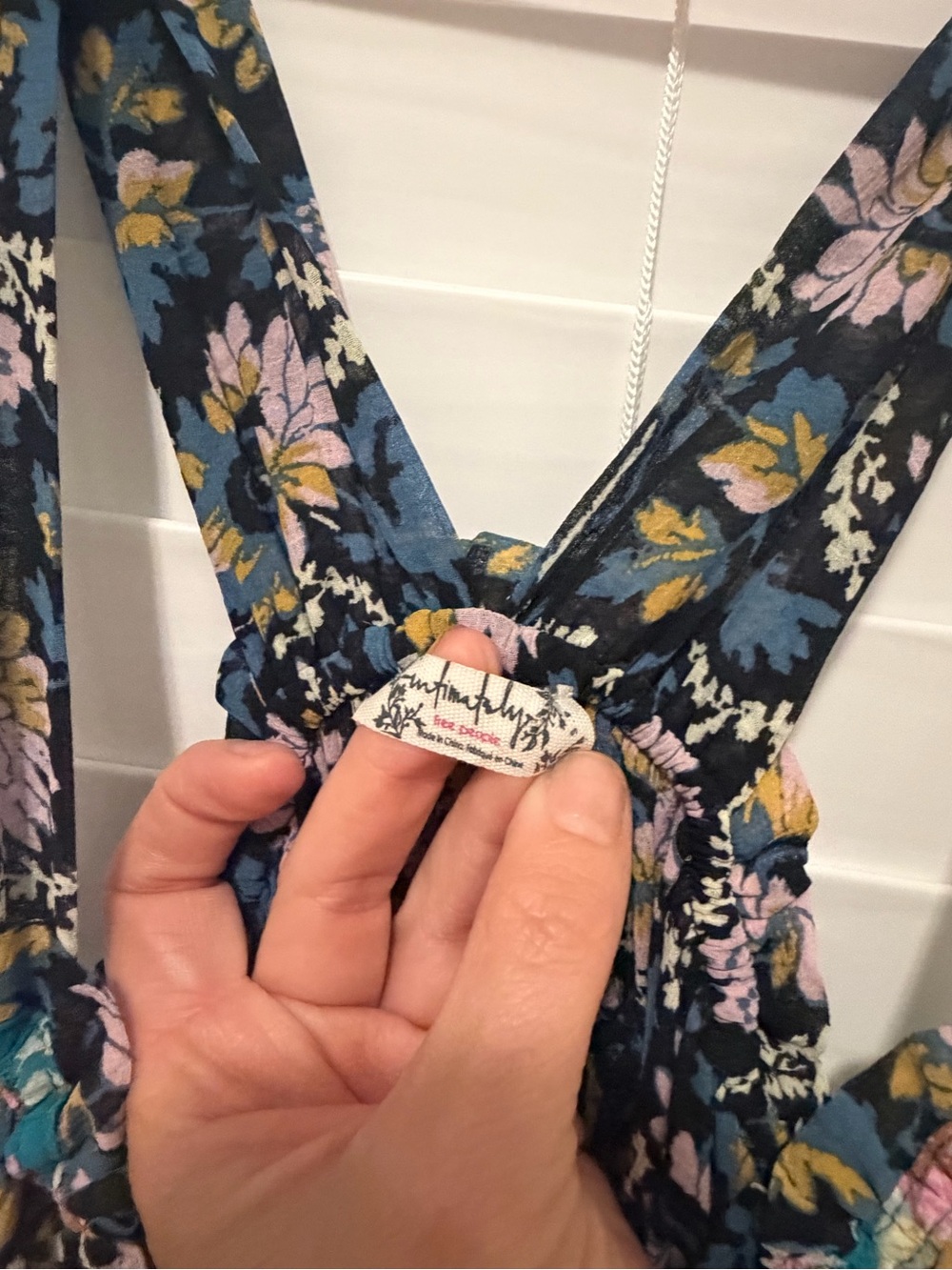Free People Floral Maxi Dress - Black & Teal - Picture 5 of 5